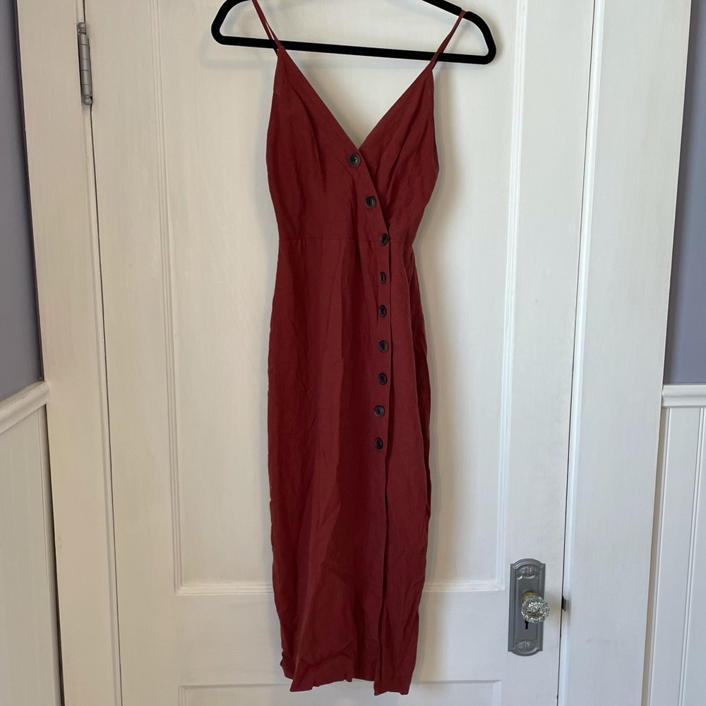 Urban Outfitters Burnt Orange Button Down Dress